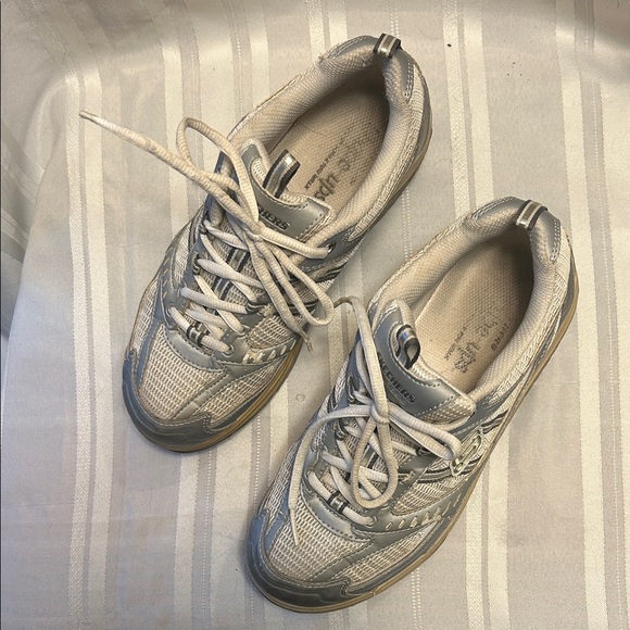 Skechers Shoes - Skechers Women's Silver and White Athletic Shoes